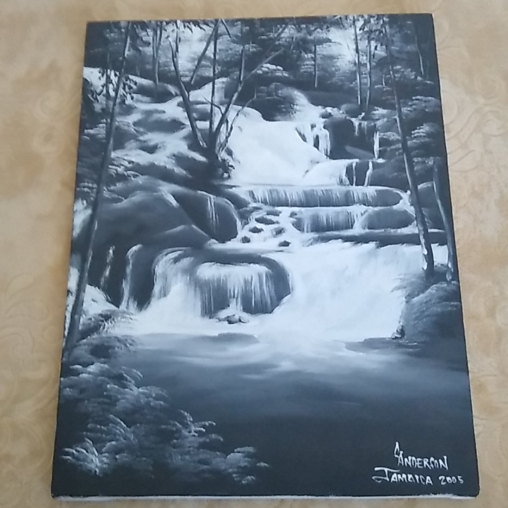 Painting Dunn's River Falls, Jamaica